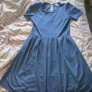 LuLaRoe Blue Zippered Dress